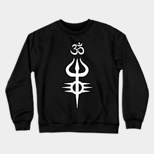 Shiva Symbol White Crewneck Sweatshirt